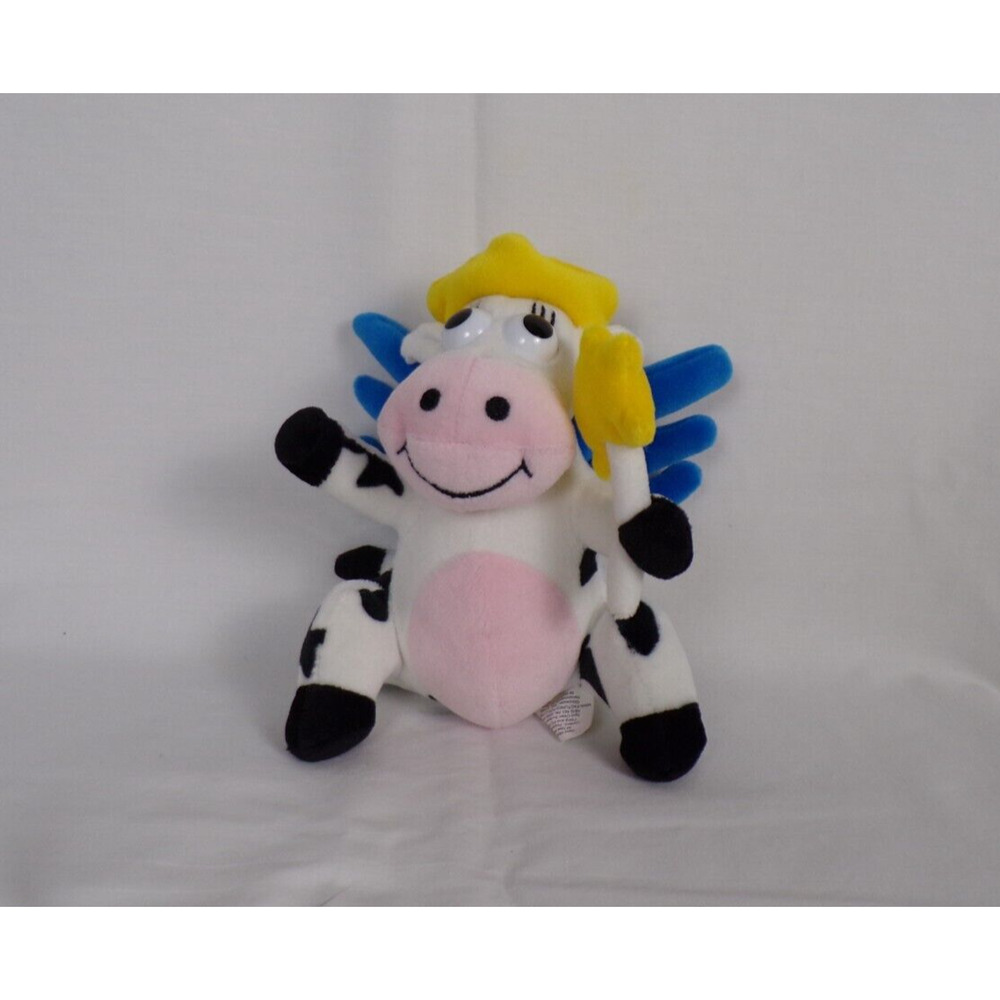 KRAFT SINGLES DAIRY FAIRY Plush 6" Cow with Wings & Wand Toy Vintage